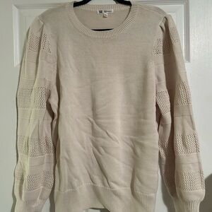 Reitmans Cream Crew Neck Sweater